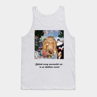 Behind every successful cat - fun cat design Tank Top